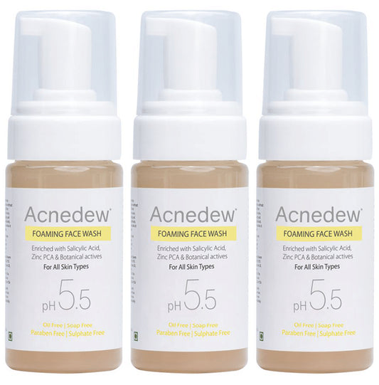 Acnedew PH 5.5 Foaming Face Wash (100ml Each) - Classic Derma