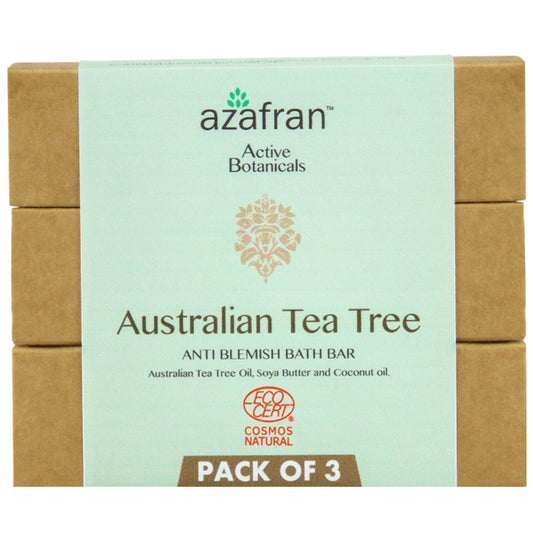 Azafran Australian Tea Tree Anti Blemish Bath Bar (100gm Each) - Classic Derma