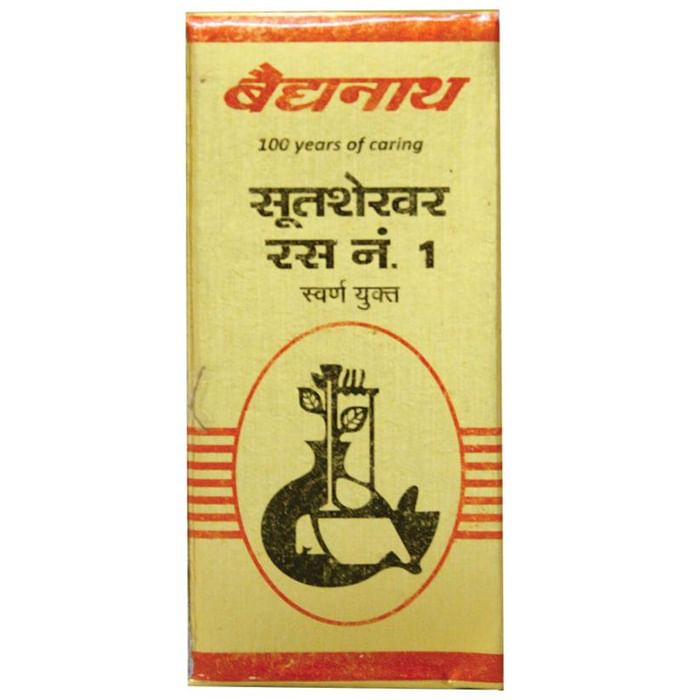Baidyanath (Nagpur) Sootshekhar Ras No 1 with Gold Tablet | Helps Relieve Acidity, Headache & Vomiting - Classic Derma