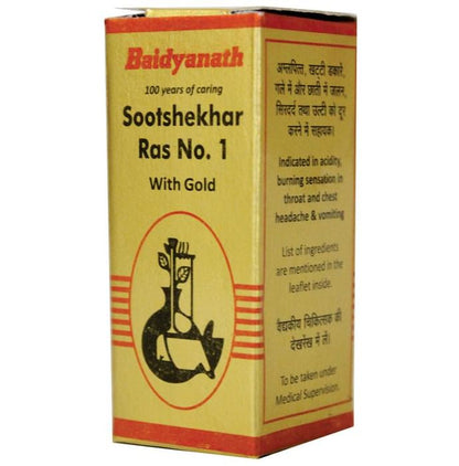 Baidyanath (Nagpur) Sootshekhar Ras No 1 with Gold Tablet | Helps Relieve Acidity, Headache & Vomiting
