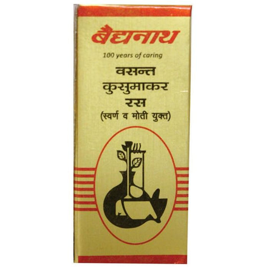 Baidyanath (Nagpur) Vasant Kusumakara Ras (with Gold & Pearl) Tablet | For Vitality, Stamina & Healthy Blood Sugar - Classic Derma