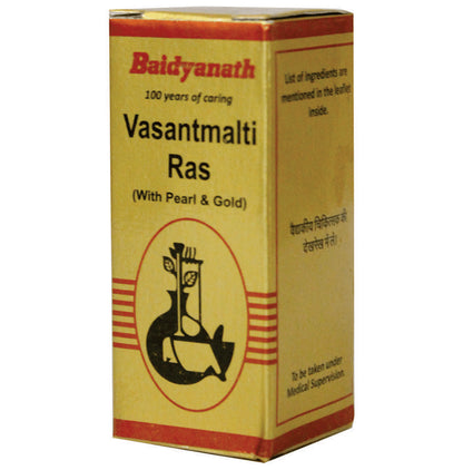 Baidyanath (Nagpur) Vasantmalti Ras with Pearl & Gold - Classic Derma
