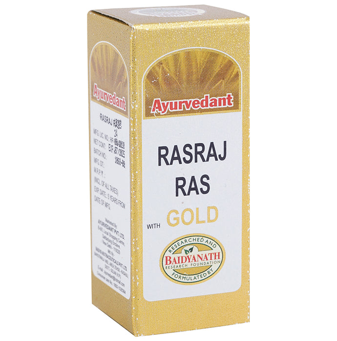 Baidyanath Ayurvedant Rasraj Ras with Gold Tablet - Classic Derma