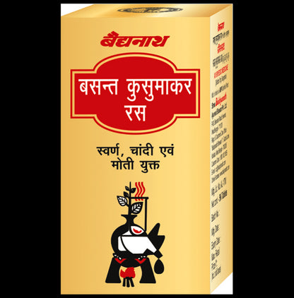 Baidyanath Basant Kusumakar Ras (S.C.M.Yu) Ayurvedic Tablet with Gold, Silver & Pearl | Maintains Blood Glucose Level