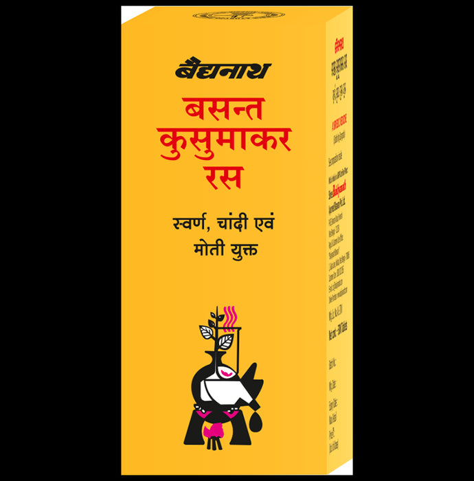 Baidyanath Basant Kusumakar Ras (S.C.M.Yu) Ayurvedic Tablet with Gold, Silver & Pearl | Maintains Blood Glucose Level