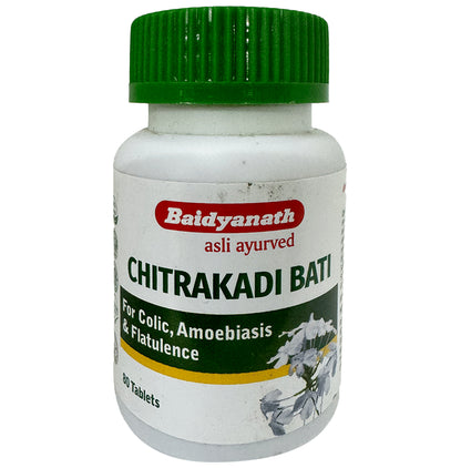 Baidyanath Chitrakadi Bati Tablet | For Flatulence, Colic & Amoebiasis - Classic Derma