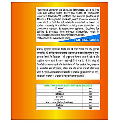 Baidyanath Chyawan-Vit Sugarfree Chyawanprash for Boosting Immunity