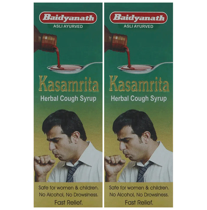 Baidyanath Kasamrita Herbal Cough Syrup (100ml Each) - Classic Derma