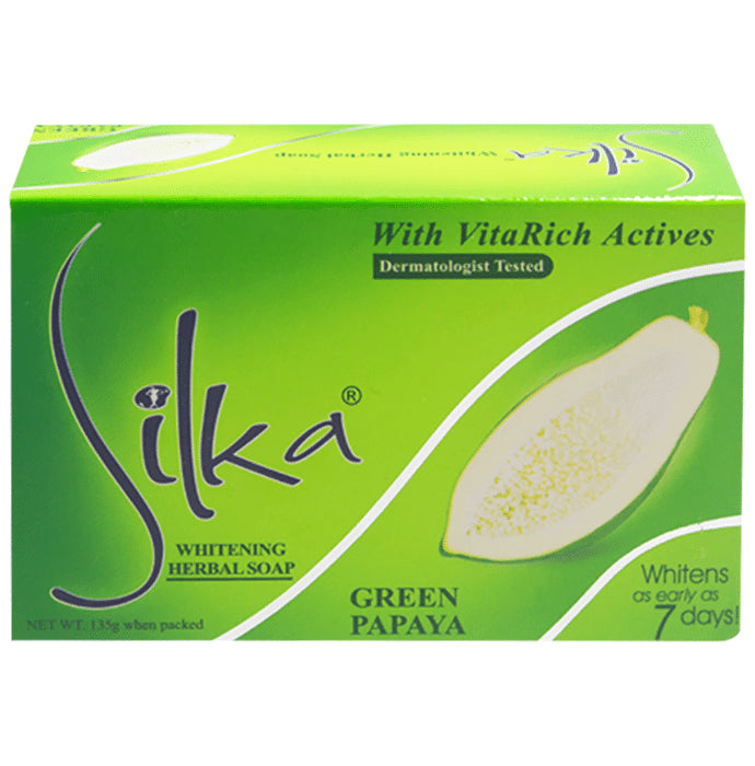 Silka Green Papaya Whitening Herbal Soap - Classic Derma