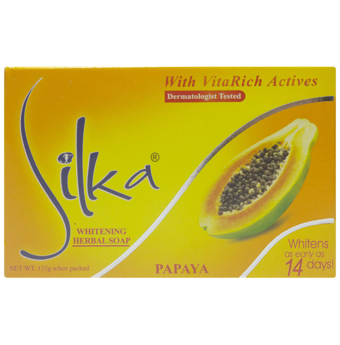 Silka Papaya Whitening Herbal Soap - Classic Derma