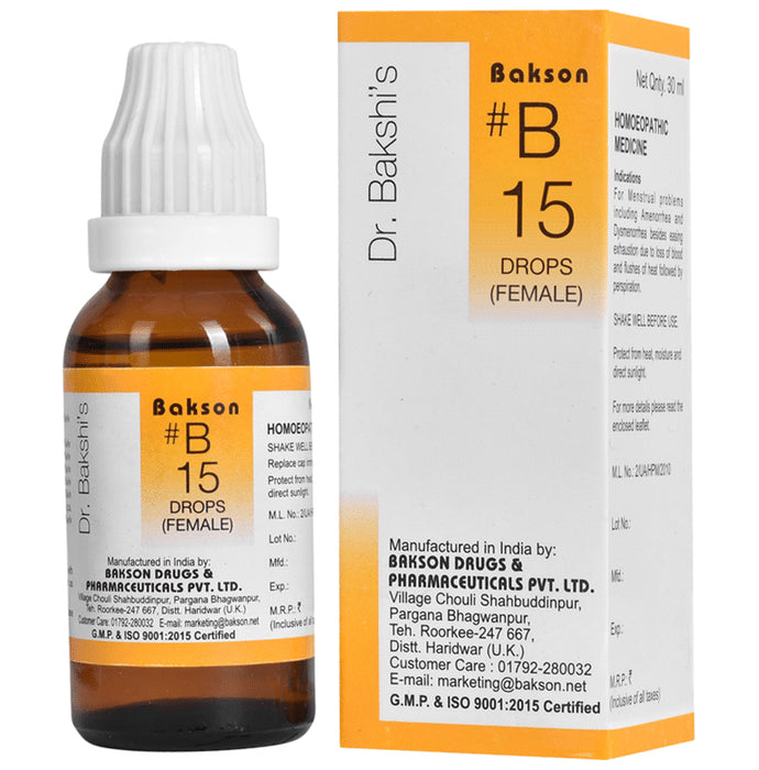Bakson B15 Female Drop - Classic Derma