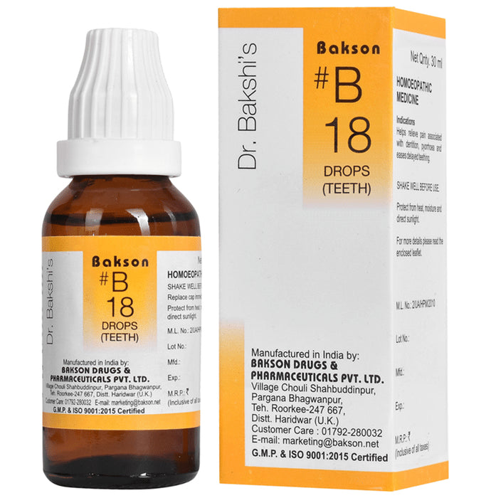 Bakson B18 Teeth Drop - Classic Derma