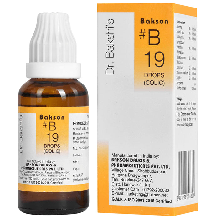 Bakson B19 Colic Drop - Classic Derma