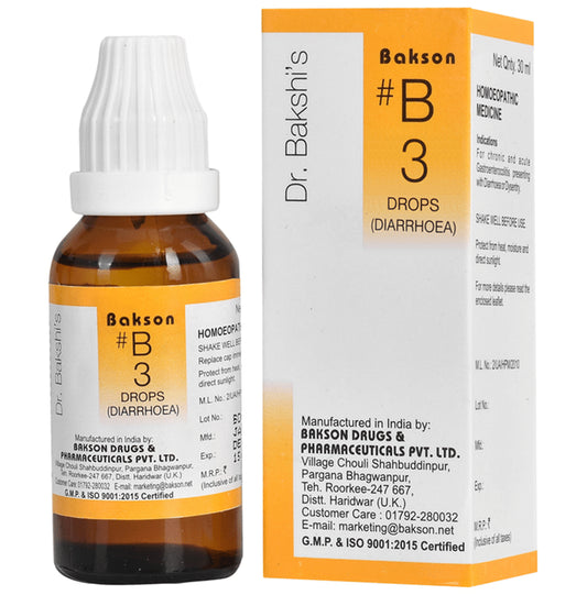 Bakson B3 Diarrhoea Drop - Classic Derma