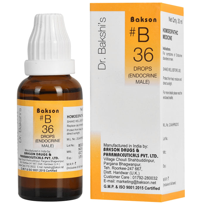 Bakson B36 Endocrine Male Drop - Classic Derma