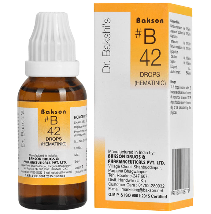 Bakson B42 Hematinic Drop - Classic Derma