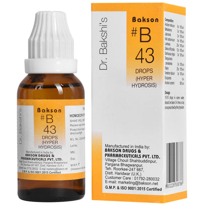 Bakson B43 Hyper Hydrosis Drop - Classic Derma