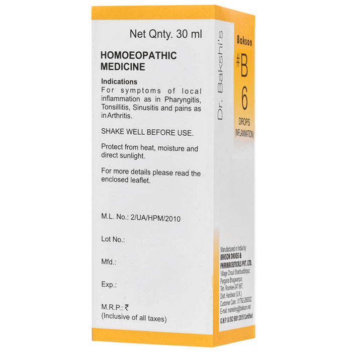 Bakson B6 Inflammation Drop