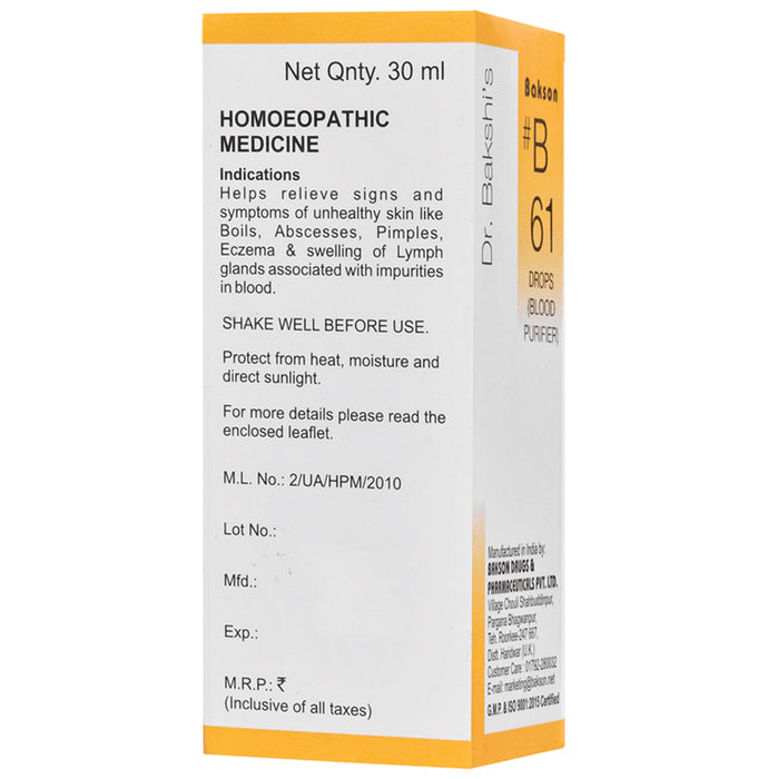 Bakson B61 Blood Purifier Drop
