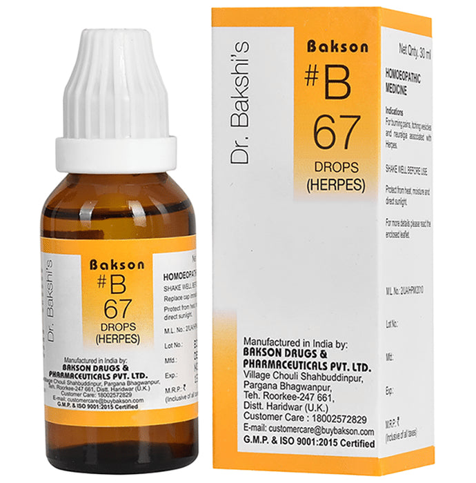 Bakson B67 Herpes Drop - Classic Derma