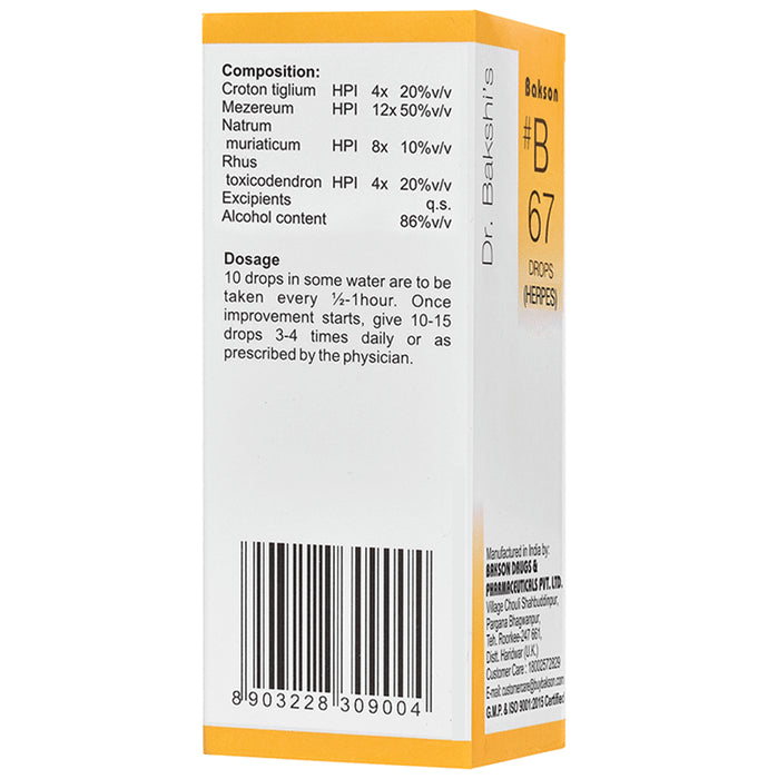 Bakson B67 Herpes Drop