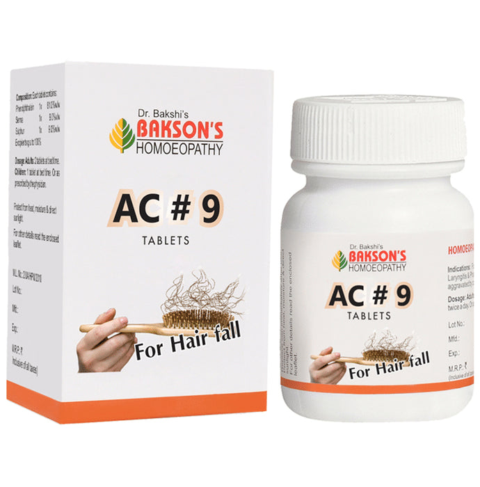Bakson's Homeopathy AC#9 Tablet - Classic Derma