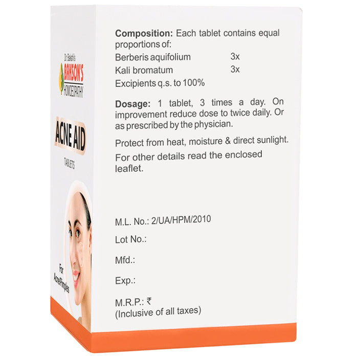 Bakson's Homeopathy Acne Aid Tablet