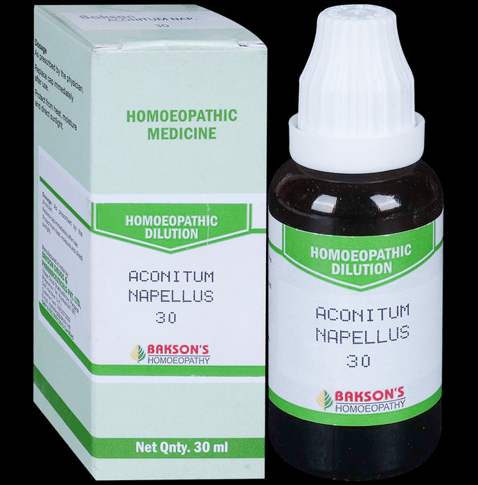 Bakson's Homeopathy Aconitum Napellus Dilution 30 - Classic Derma