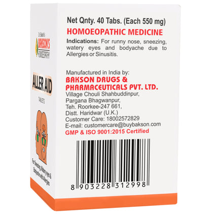 Bakson's Homeopathy Aller Aid Tablet