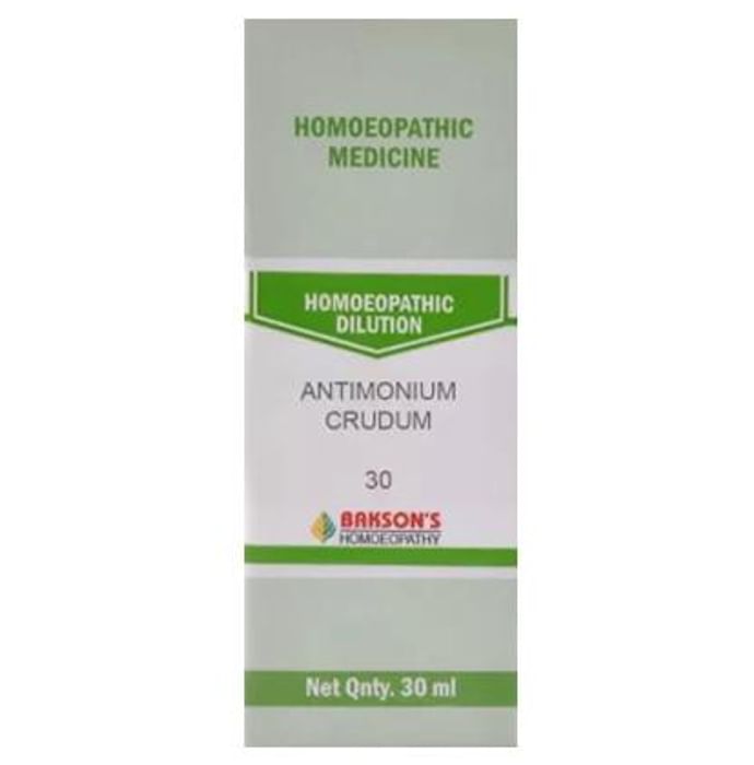 Bakson's Homeopathy Antimonium Crudum Dilution 30 - Classic Derma