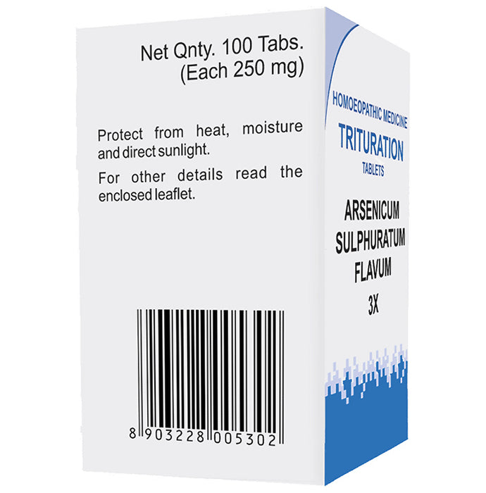 Bakson's Homeopathy Arsenicum Sulphuratum Flavum Trituration Tablet 3X