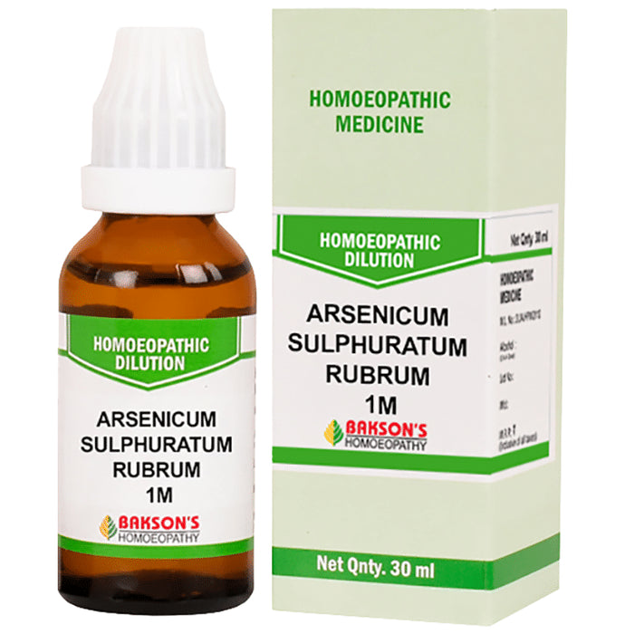 Bakson's Homeopathy Arsenicum Sulphuratum Rubrum Dilution 1000 - Classic Derma