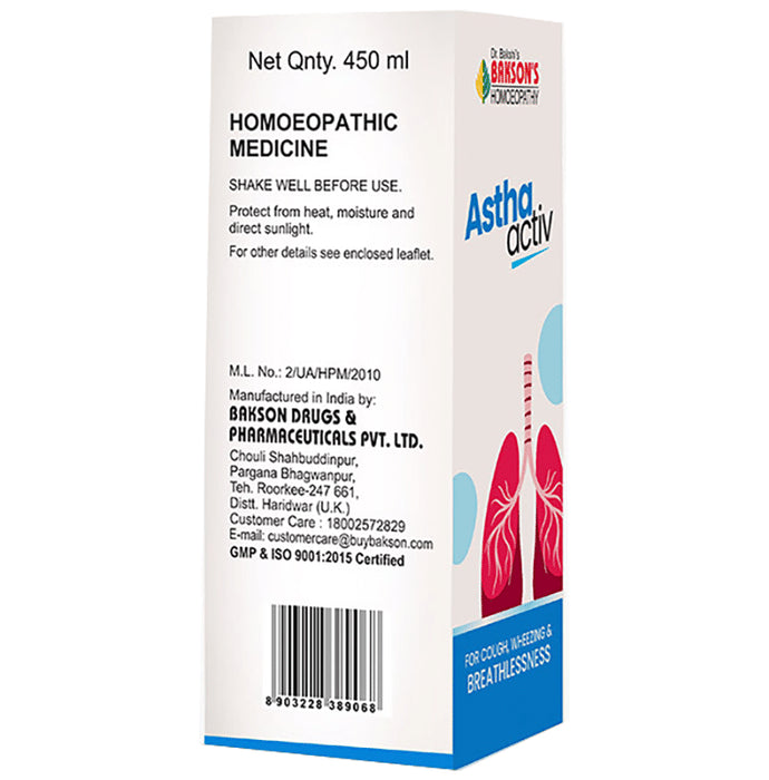 Bakson's Homeopathy Astha Active Syrup