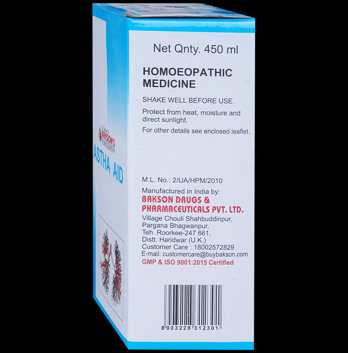Bakson's Homeopathy Astha Aid Syrup