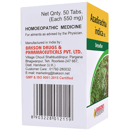 Bakson's Homeopathy Azadirachta Indica 1X
