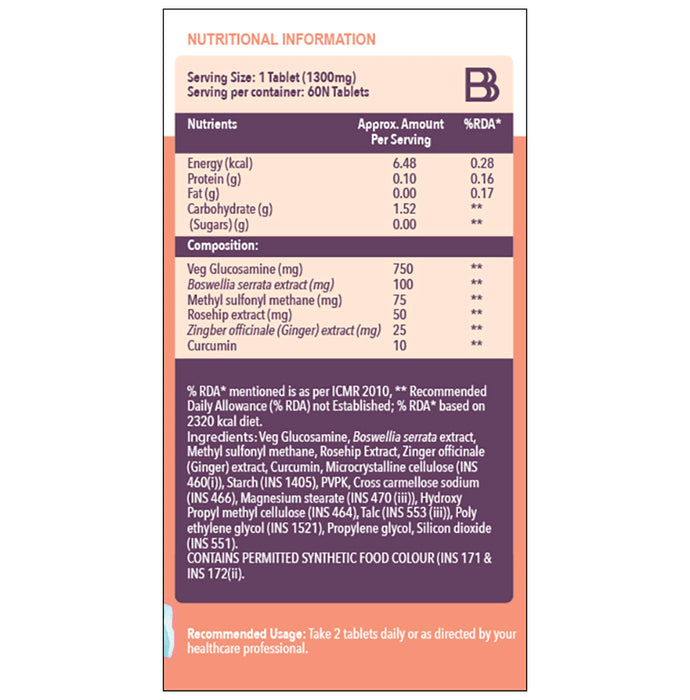 BBetter Joint Support Vegetarian Tablet