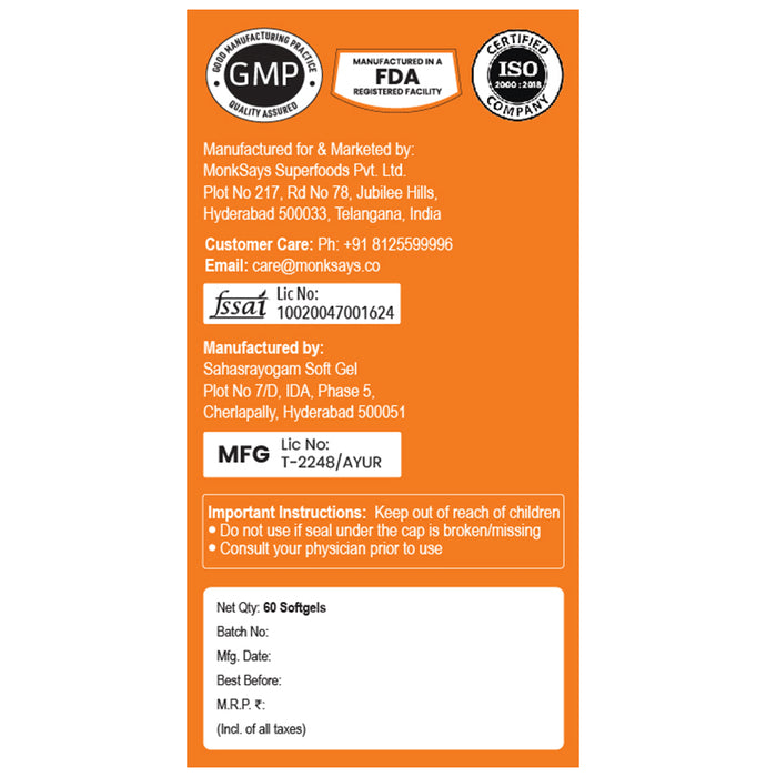 BBetter mega 3 Fish Oil 1000mg Softgel | For Heart, Joint & Eye Health | Vitamins & Nutritional Supplement