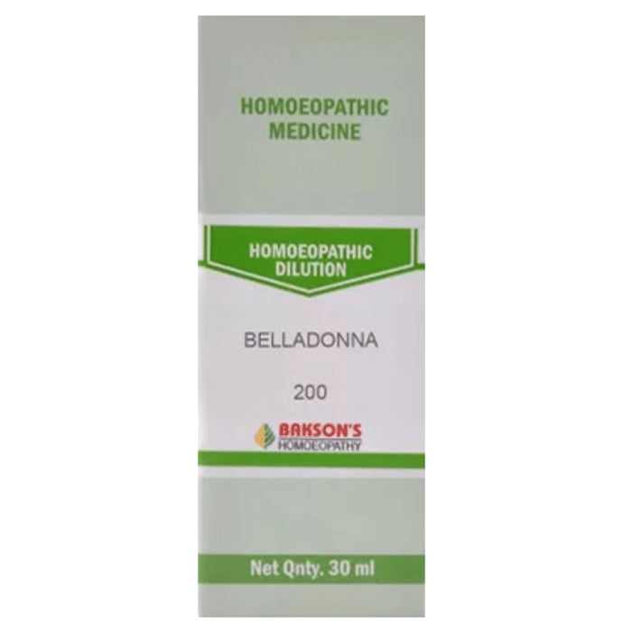 Bakson's Homeopathy Belladonna Dilution 200 - Classic Derma