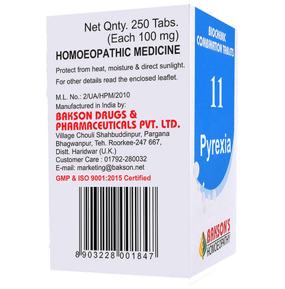 Bakson's Homeopathy Biocombination 11 Tablet