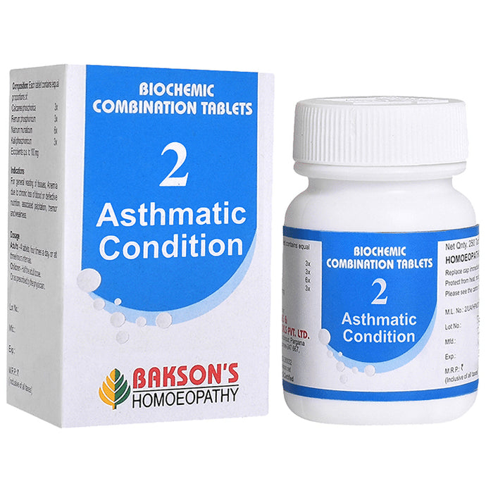 Bakson's Homeopathy Biocombination 2 Tablet - Classic Derma