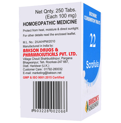 Bakson's Homeopathy Biocombination 22 Tablet