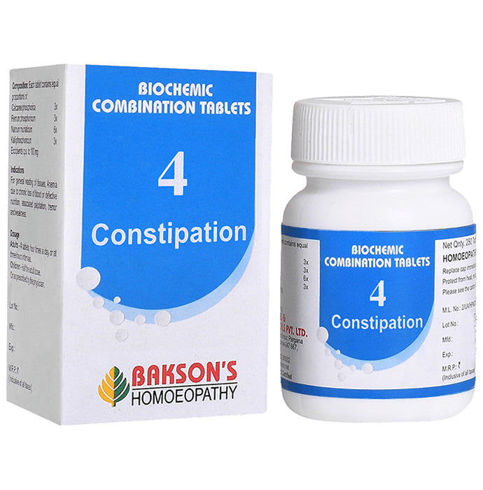 Bakson's Homeopathy Biocombination 4 Tablet - Classic Derma