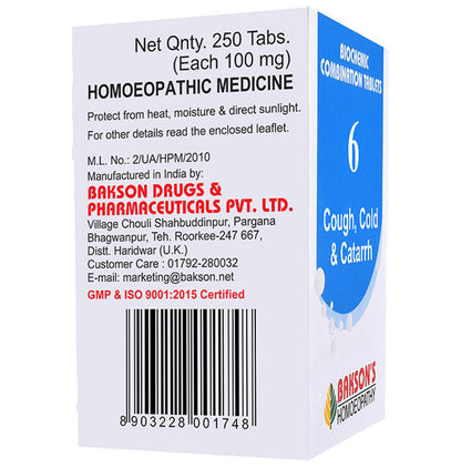 Bakson's Homeopathy Biocombination 6 Tablet