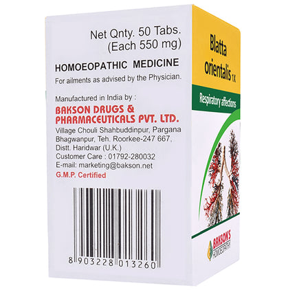 Bakson's Homeopathy Blatta Orientalis 1X