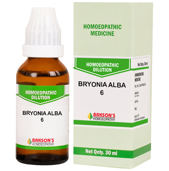 Bakson's Homeopathy Bryonia Alba Dilution 6 - Classic Derma