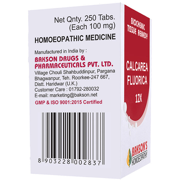 Bakson's Homeopathy Calcarea Fluorica Biochemic Tablet 12X