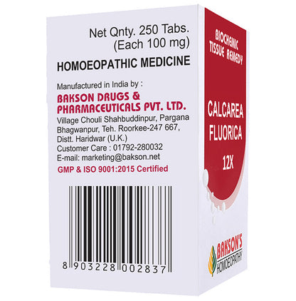 Bakson's Homeopathy Calcarea Fluorica Biochemic Tablet 12X