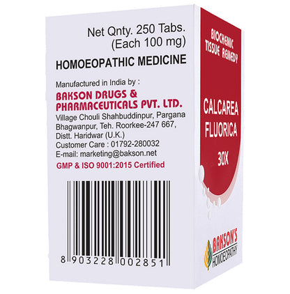 Bakson's Homeopathy Calcarea Fluorica Biochemic Tablet 30X