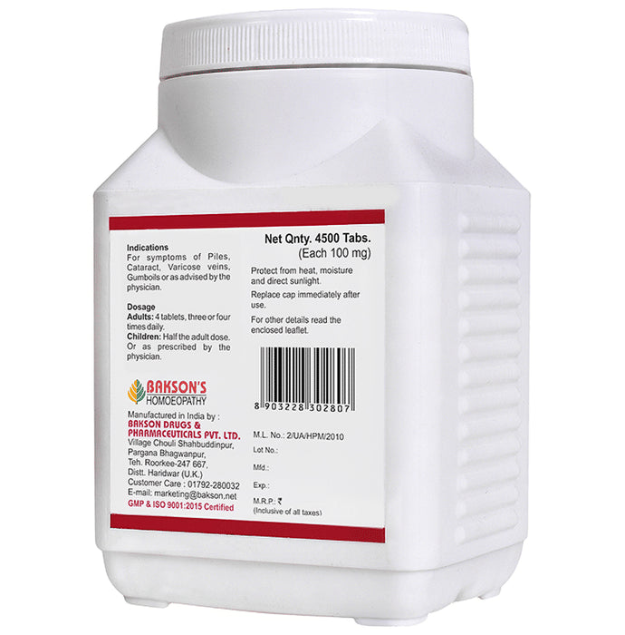 Bakson's Homeopathy Calcarea Fluorica Biochemic Tablet 30X