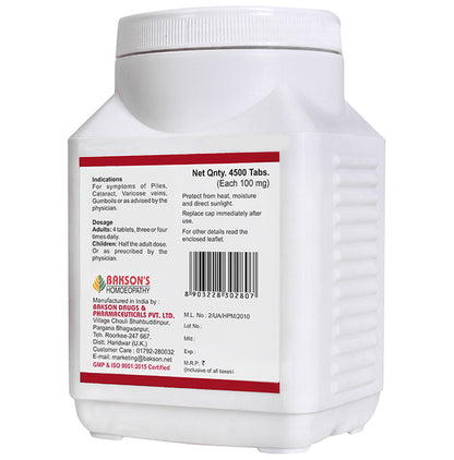 Bakson's Homeopathy Calcarea Fluorica Biochemic Tablet 30X